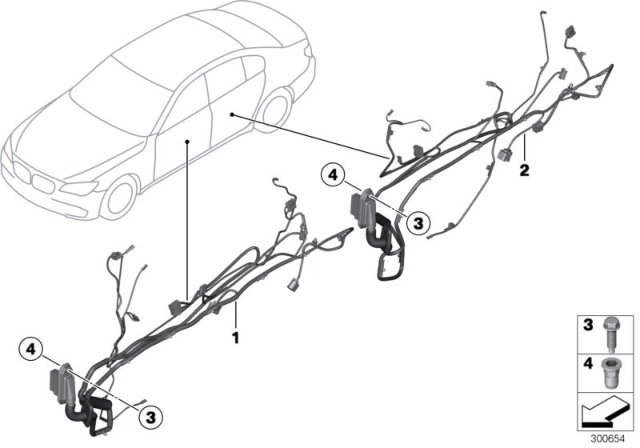 2016 BMW 640i xDrive Door Cable Harness Diagram