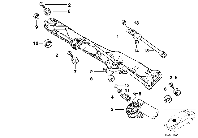 2002 BMW M5 Motor Crank Arm Diagram for 61618361739