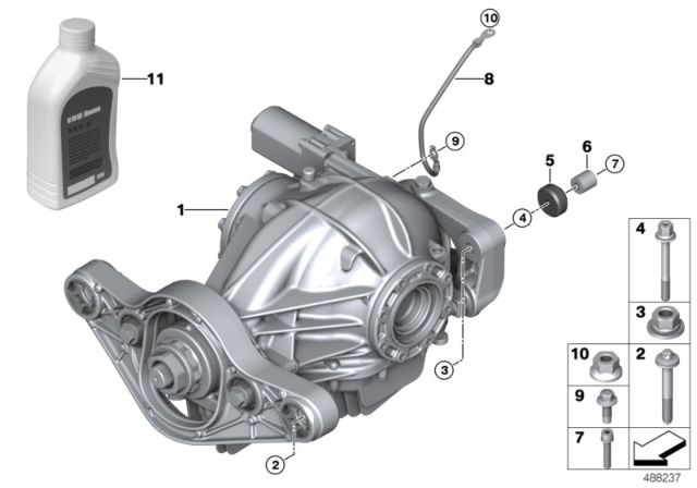 2018 BMW M3 Rear Axle Differential / Add-On Parts Diagram