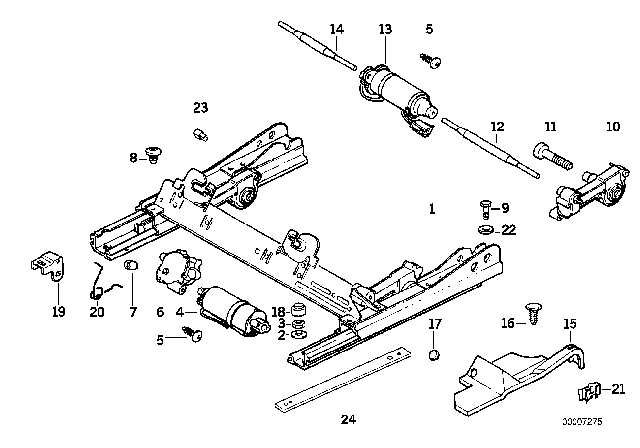 1999 BMW 323is Front Seat Rail Diagram 3
