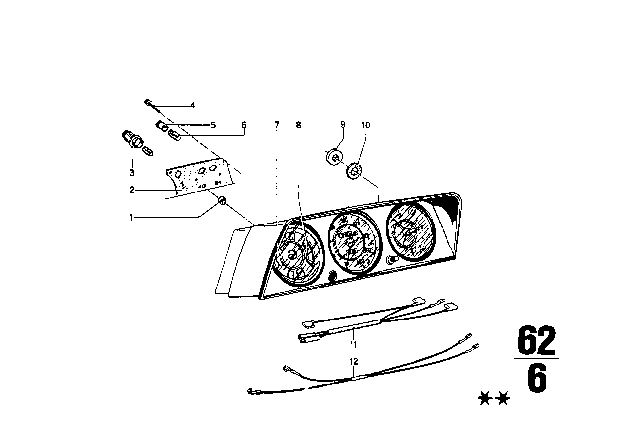 1971 BMW 2002 Instruments / Mounting Parts Diagram 5