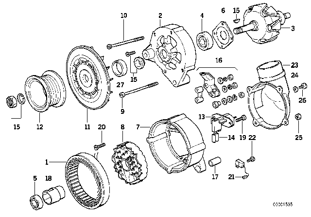 1994 BMW 325is Fillister Head Screw Diagram for 12311738099