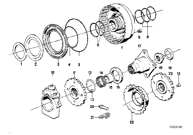 1985 BMW 735i Countersunk Screw Diagram for 24231215782
