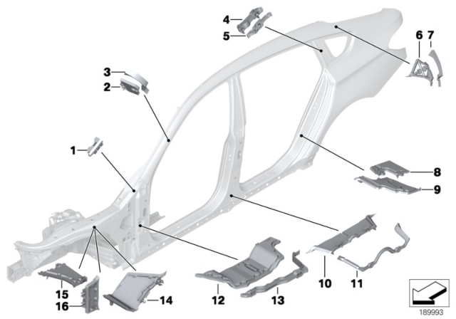 2010 BMW 550i GT xDrive Shaped Part,S.Carrier,Wheelarch,Front.Right Diagram for 41217044670