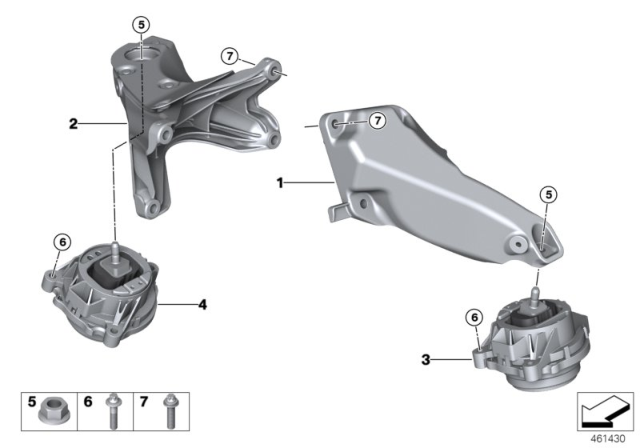 2020 BMW M240i xDrive Engine Suspension Diagram