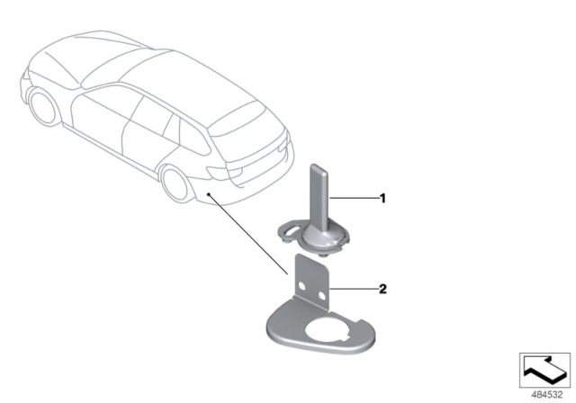 2015 BMW 328i xDrive Separate Components Aerial Authority Vehicle Diagram