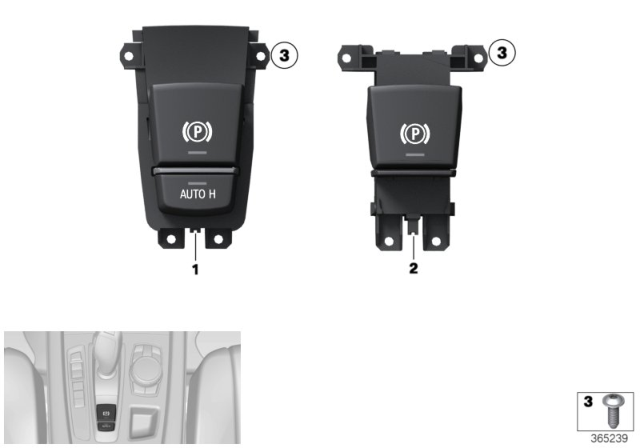 2012 BMW X3 Parking Brake Switch Diagram