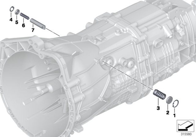 2014 BMW X1 Gearshift Parts (GS6X45BZ/DZ) Diagram