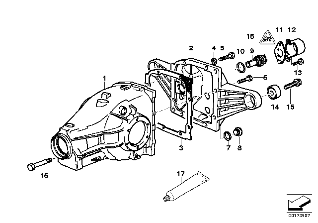 1999 BMW 318is Transmission Cover With Rubber Mounting Diagram for 33111212662