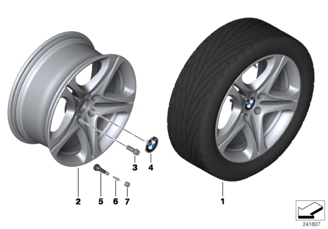 2016 BMW 650i BMW LA Wheel, Star Spoke Diagram 5