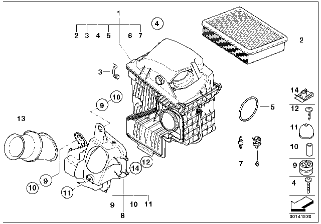 2006 BMW 760i Outside-Air Tray Left Diagram for 13717571983