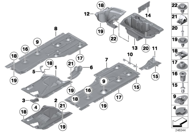 2015 BMW X1 Underfloor Coating Diagram