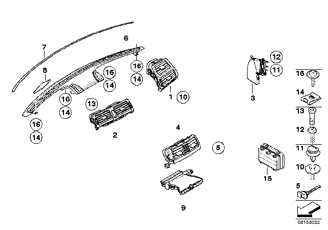 2012 BMW X5 Fillister Head Self-Tapping Screw Diagram for 07119903793