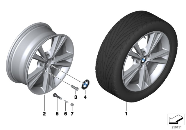 2015 BMW 228i xDrive BMW LA Wheel, Double Spoke Diagram 5