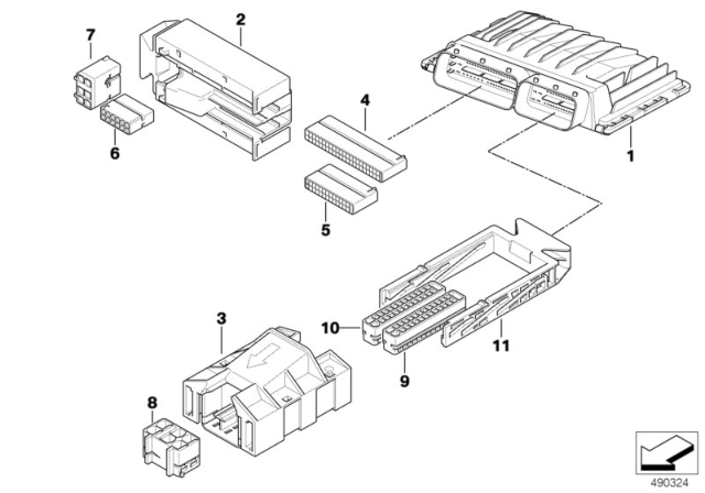 2006 BMW Z4 Socket Housing Diagram for 12527521528