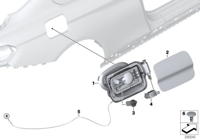 2015 BMW 435i Fill-In Flap, Primed Diagram for 51177286001