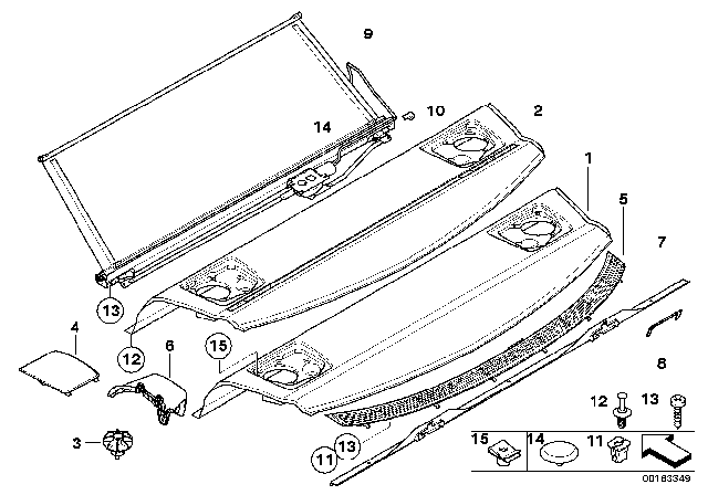 2007 BMW 328xi Cover, Belt Outlet Diagram for 51467139346