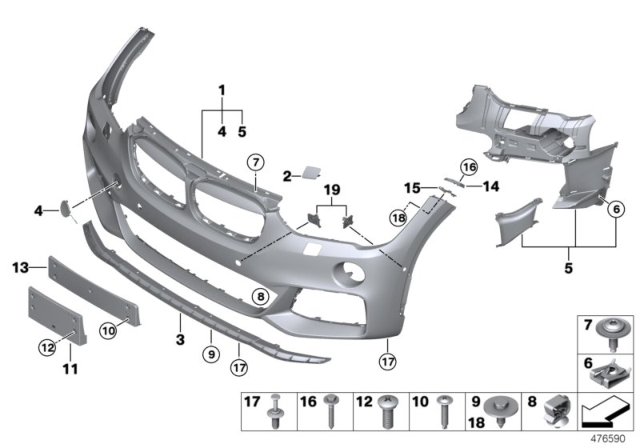 2018 BMW X1 Cable Clip, Hose Support Diagram for 07147246089