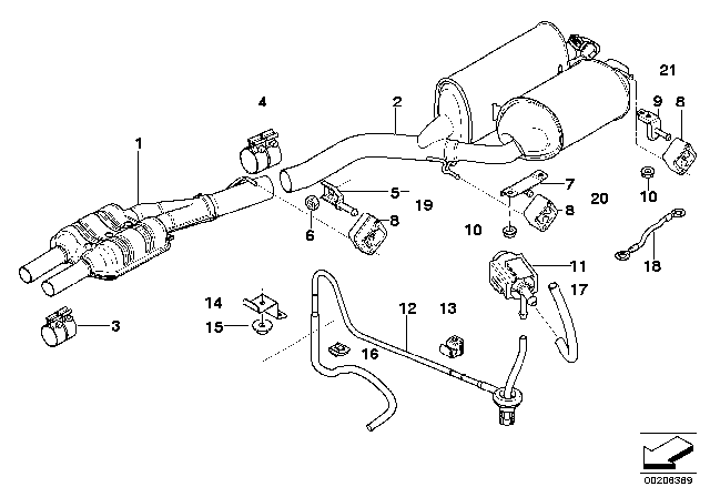 2005 BMW 760i Vacuum Pipe Diagram for 18107511030