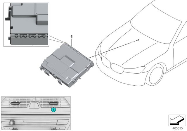 2018 BMW 750i Touch Sensor Ventilation Front Diagram