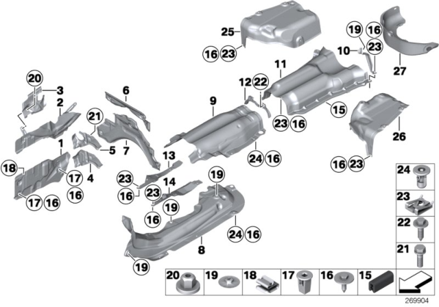 2015 BMW 650i Heat Insulation, Tunnel Diagram for 51487202859