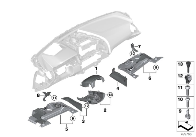 2020 BMW M8 COVER PANEL TUNNEL DRIVER'S Diagram for 51458099363
