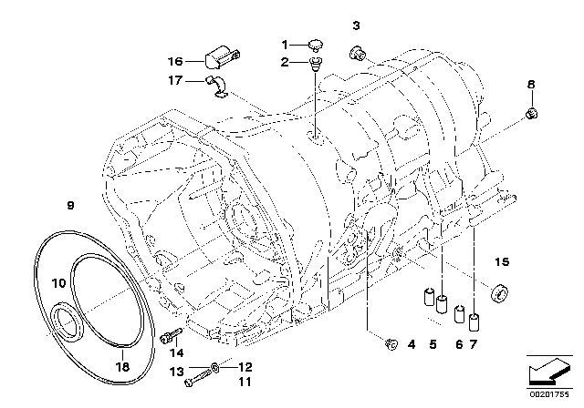 2004 BMW 545i Housing With Mounting Parts (GA6HP26Z) Diagram