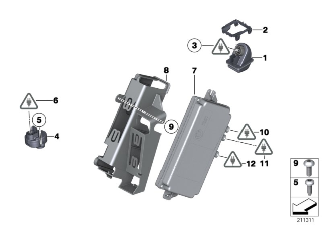 2012 BMW X6 Reversing Camera Diagram 1