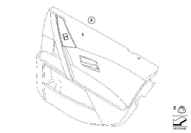 2005 BMW 530i Door Window Switch Rear Left Diagram for 61316951968