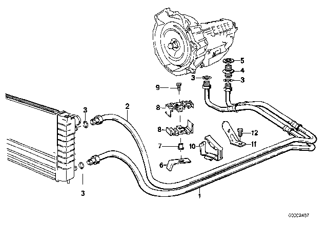 1987 BMW 325i Threaded Pipe Joint Diagram for 17221719373