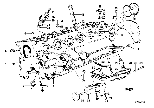 1986 BMW 528e Bowl Reinforcement Diagram for 11141286342