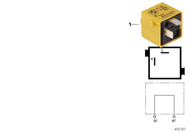 1997 BMW 750iL Relay Jumper - Connecting Switch Diagram 2