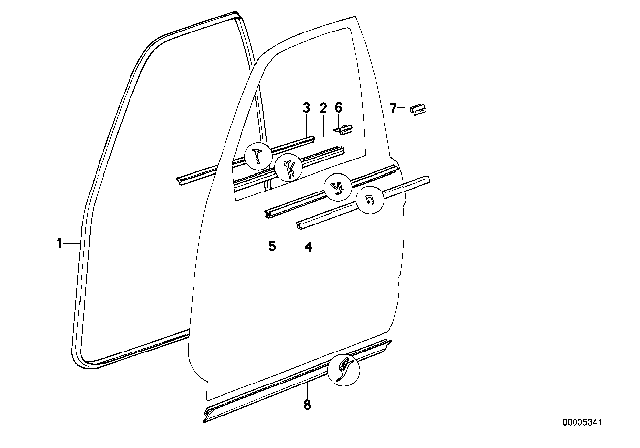 1994 BMW 530i Covering Right Diagram for 51211944420