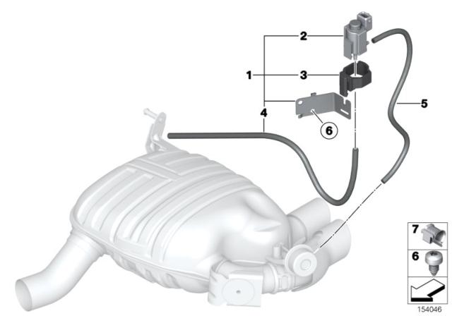 2015 BMW X1 Vacuum Control, Exhaust Flap Diagram