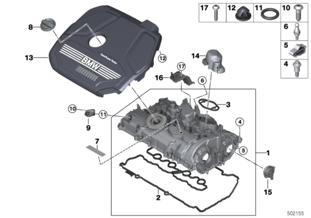 2020 BMW X2 PROFILE SEAL FOR CYLINDER HE Diagram for 11128638247
