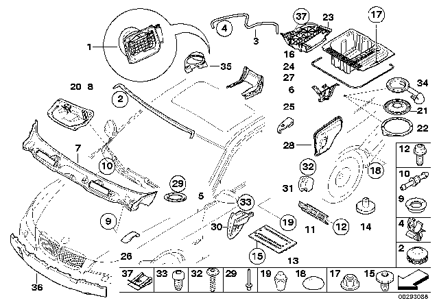 2007 BMW 328i Miscellaneous Body Parts Diagram