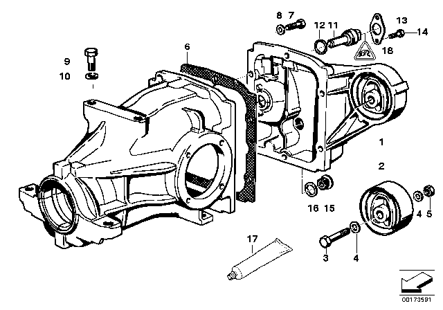 2000 BMW Z3 Rubber Mounting Diagram for 33171090948
