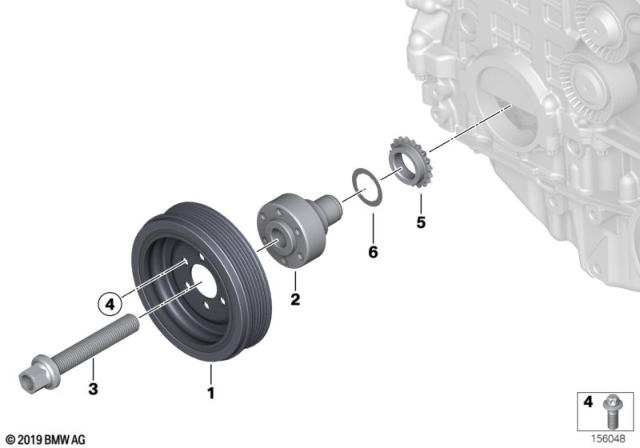 2015 BMW X6 Belt Drive-Vibration Damper Diagram