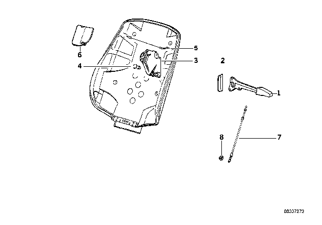 1995 BMW M3 Front Seat Unlocking Diagram
