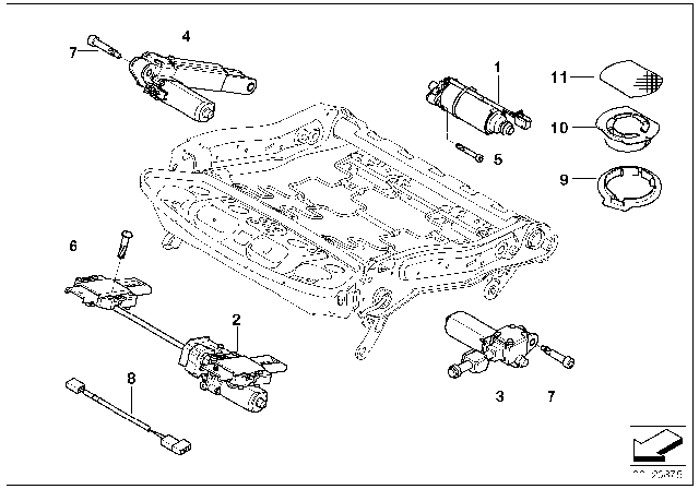 2004 BMW 745i Adapter Lead, Rail Diagram for 61127132806