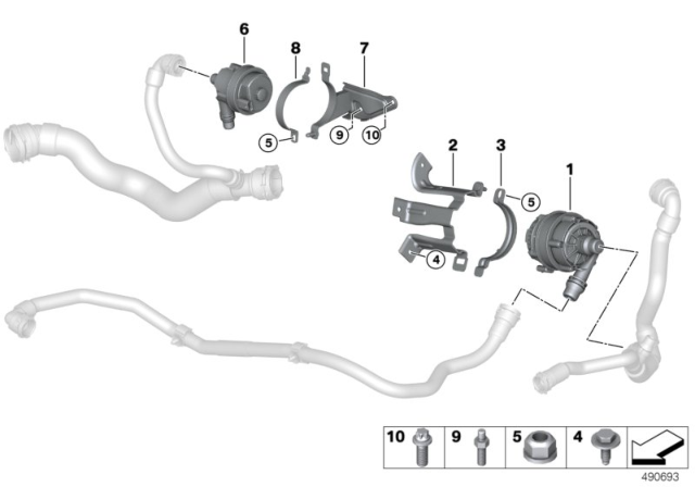 2019 BMW X7 Electric Water Pump / Mounting Diagram