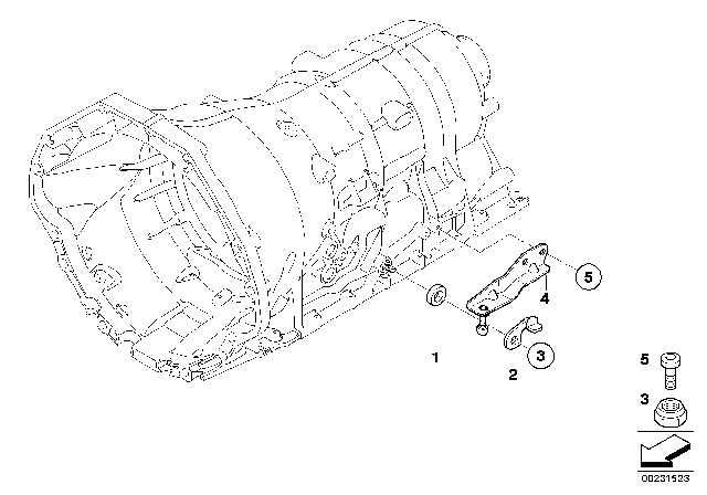 2009 BMW 750i Gearshift Parts (GA6HP26Z) Diagram 1