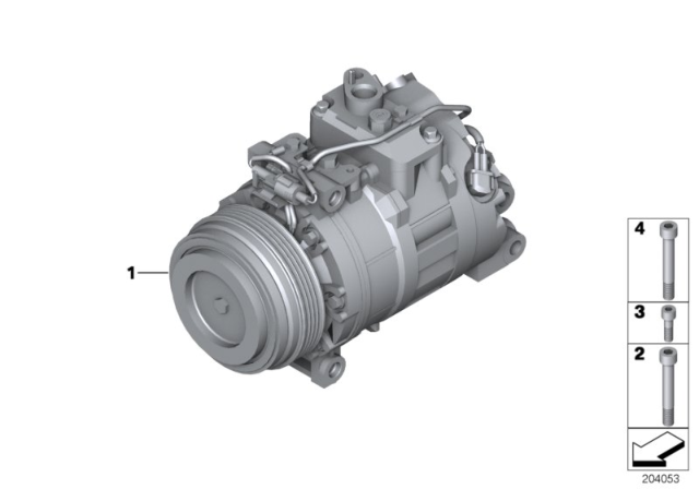 2015 BMW 650i Rp Air Conditioning Compressor Diagram