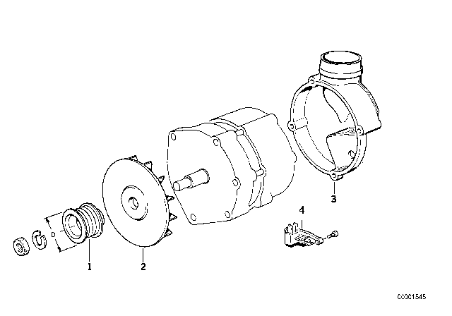 1993 BMW 320i Alternator Parts Diagram 2
