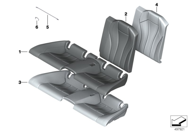 2020 BMW M8 COVER BACKREST LEATHER RIGHT Diagram for 52208094202