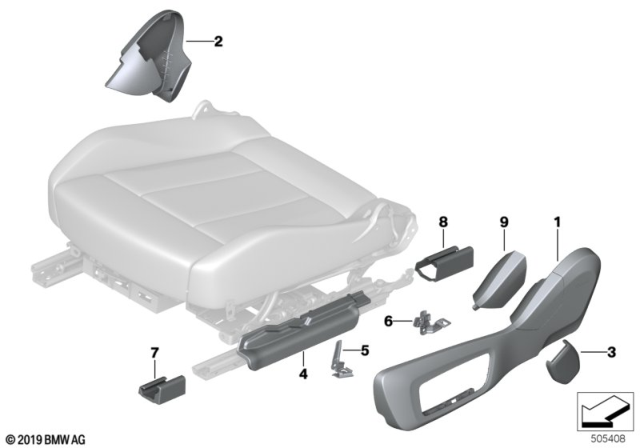 2020 BMW M850i xDrive Gran Coupe G16 Seat, Front, Seat Panels, Electrical Diagram