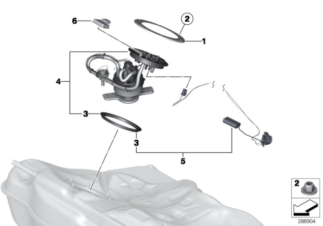 2013 BMW M5 Fuel Pump And Fuel Level Sensor Diagram