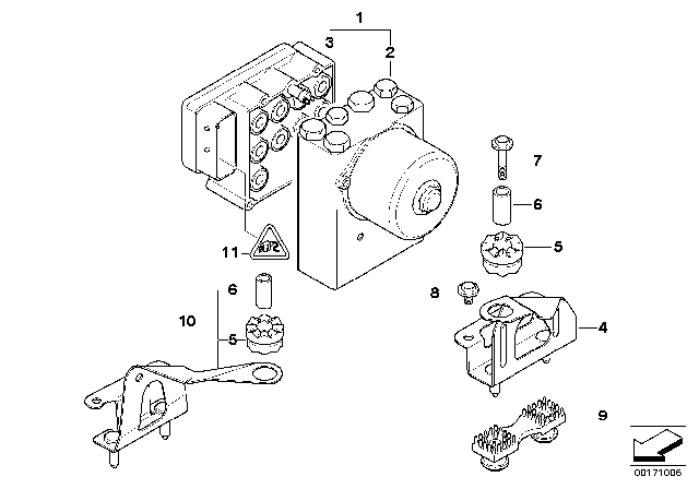 2000 BMW 323i Asc Hydraulic Unit Diagram for 34516756287
