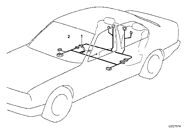 1991 BMW M5 Wiring Electrical Seat Adjustment Diagram 2