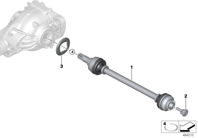 2020 BMW M340i OUTPUT SHAFT, REAR RIGHT Diagram for 33208744986